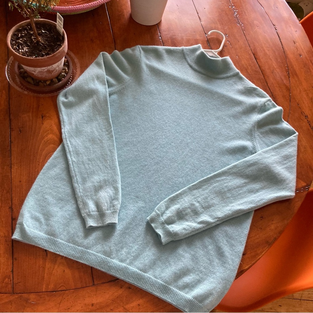 Charter Club 100% Cashmere Mint Green Women's Sweater size M